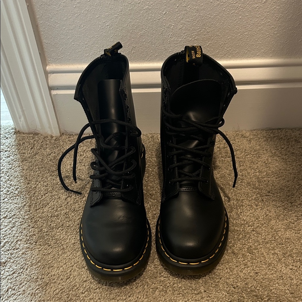 Dr. Martens Black Leather Lace-Up Boots